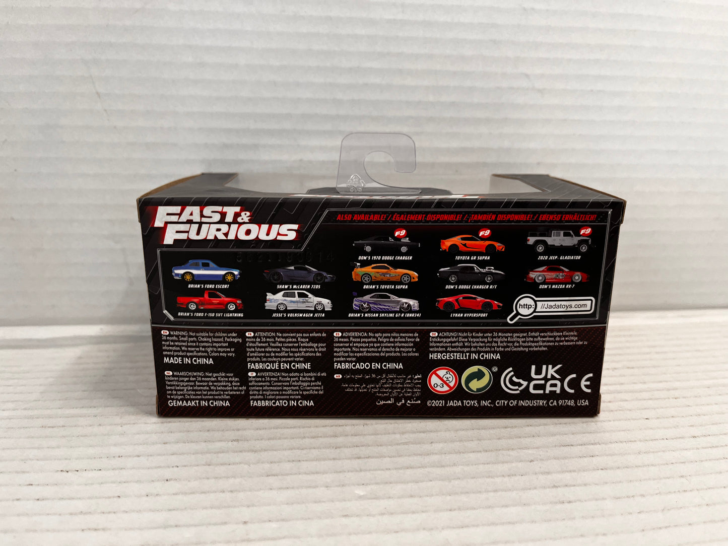 JADA METALS DIE CAST DOM'S DODGE CHARGER R/T  BLACK Fast & Furious 1:32  Red Pkg