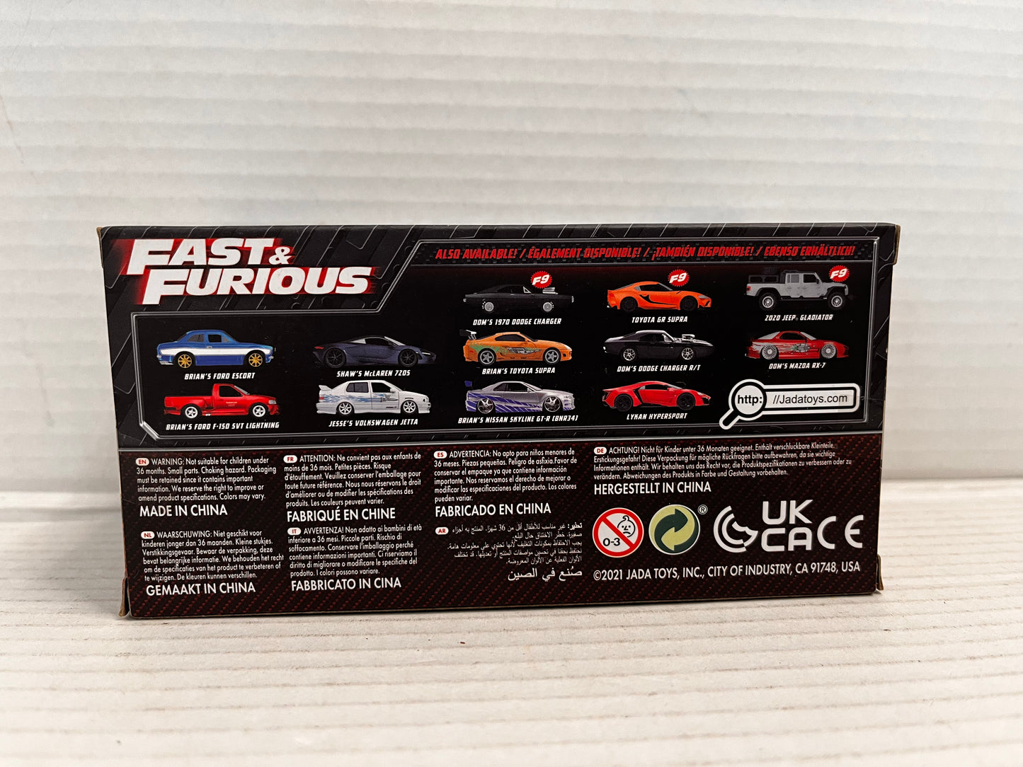Fast and Furious Doms Dodge Charger R/T Matte Black 1:32 Scale Jada