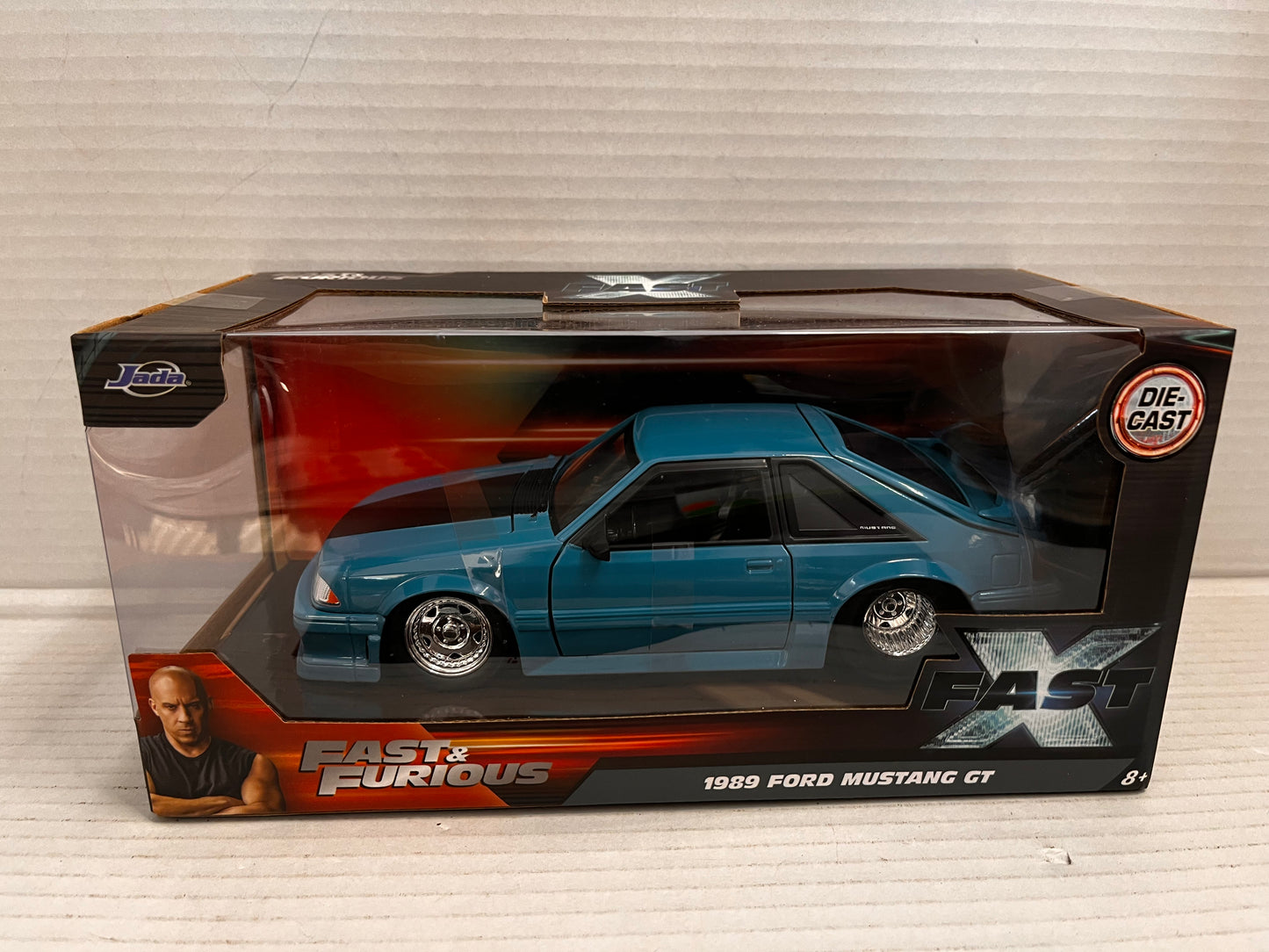Jada 1:24 Fast & Furious Jakob's 1989 Ford Mustang GT Blue Diecast Car