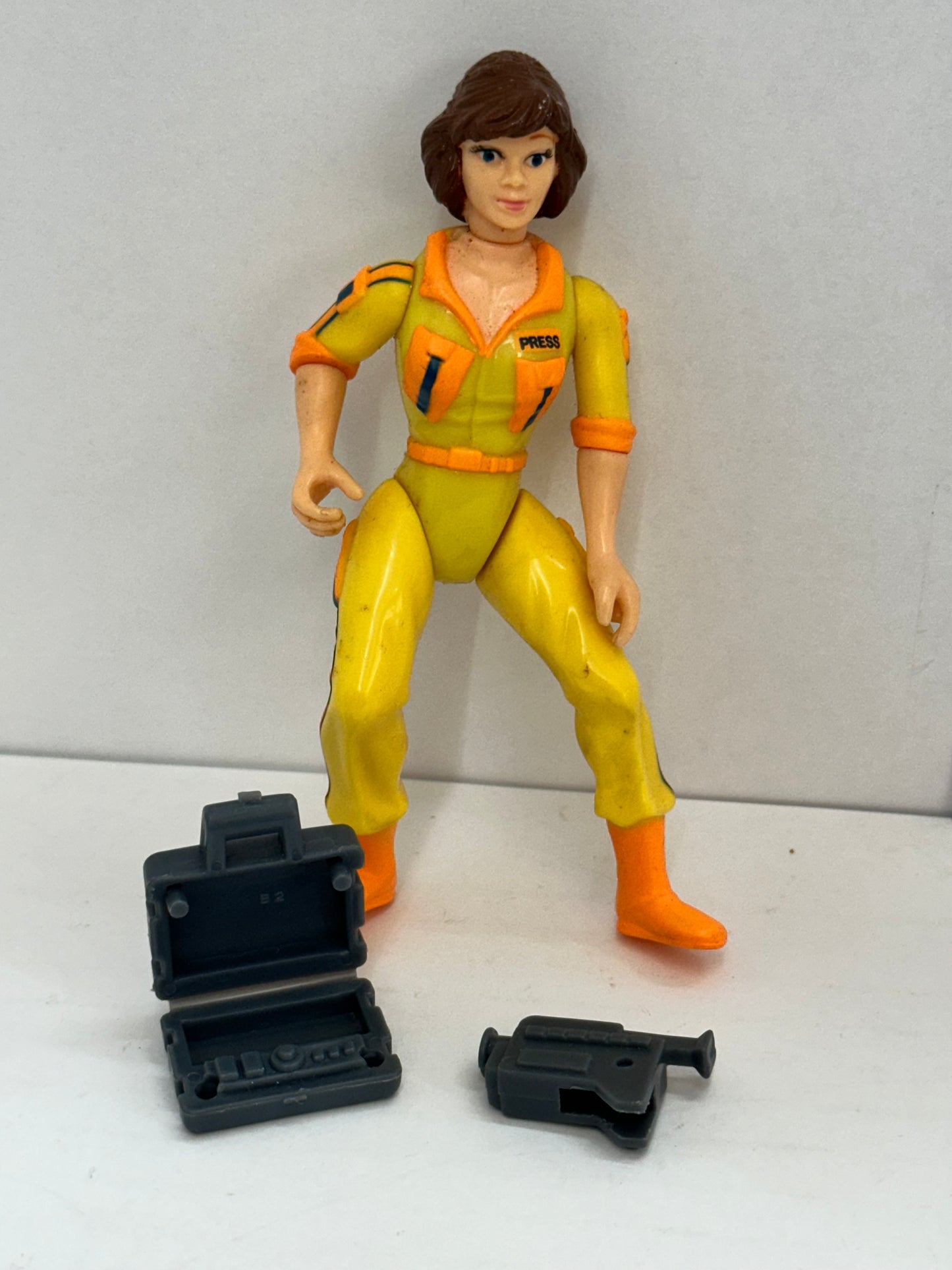 1988 Playmates Teenage Mutant Ninja Turtles April O'Neil Figure Near Complete #4