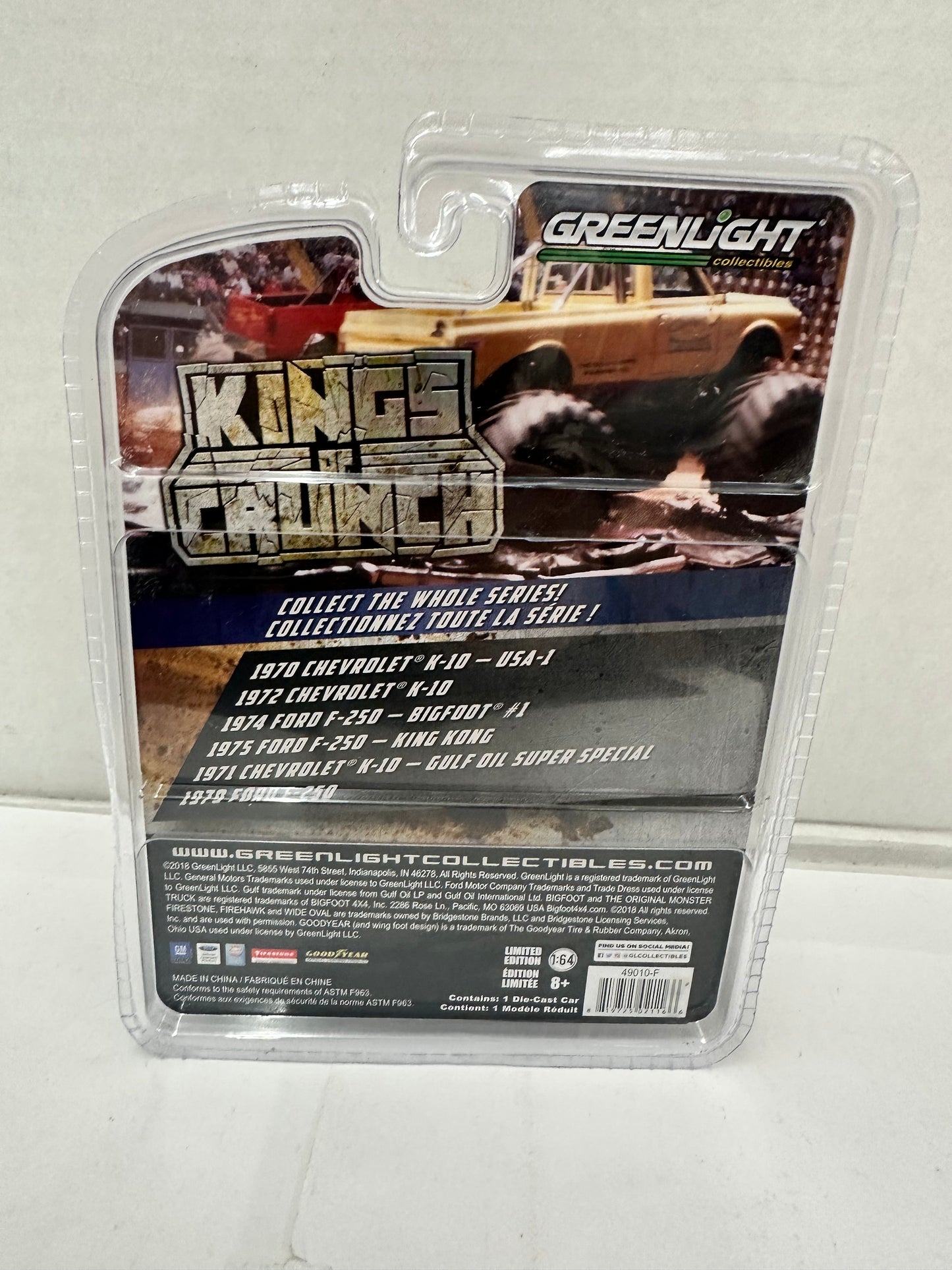 2018 Greenlight Kings of Crunch 1972 Chevrolet K-10 Monster Truck 1:64