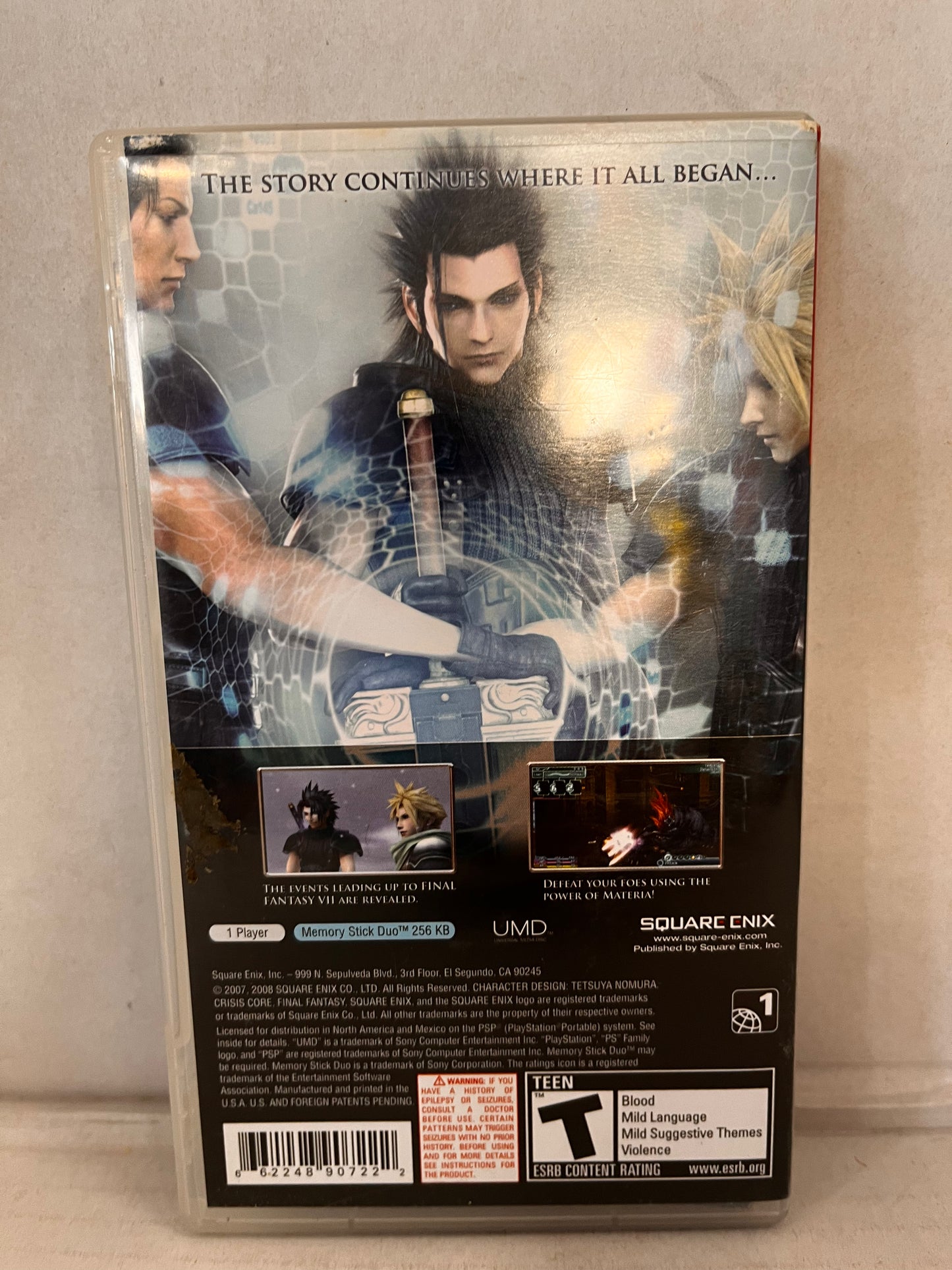 Crisis Core: Final Fantasy VII (Sony PlayStation Portable PSP, 2008)