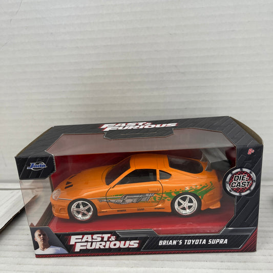 Jada Toys - Fast and Furious Brian's Car Toyota Supra 1995, Scale 1:32 - Orange