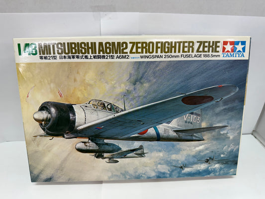 Tamiya 1:48 A6M2 Zero Fighter Type 21 Plastic Model Kit 61016