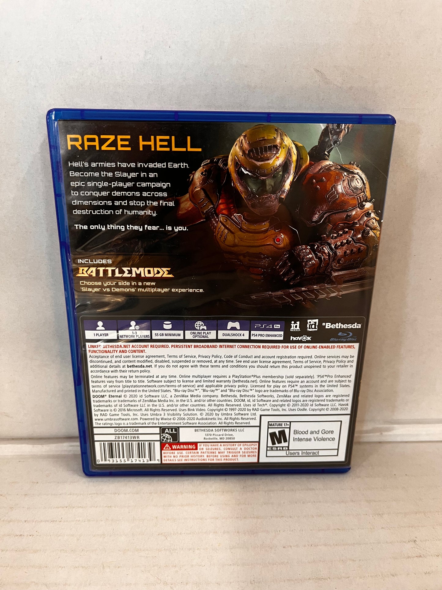 Doom Eternal - Sony PlayStation 4 PS4  CIB