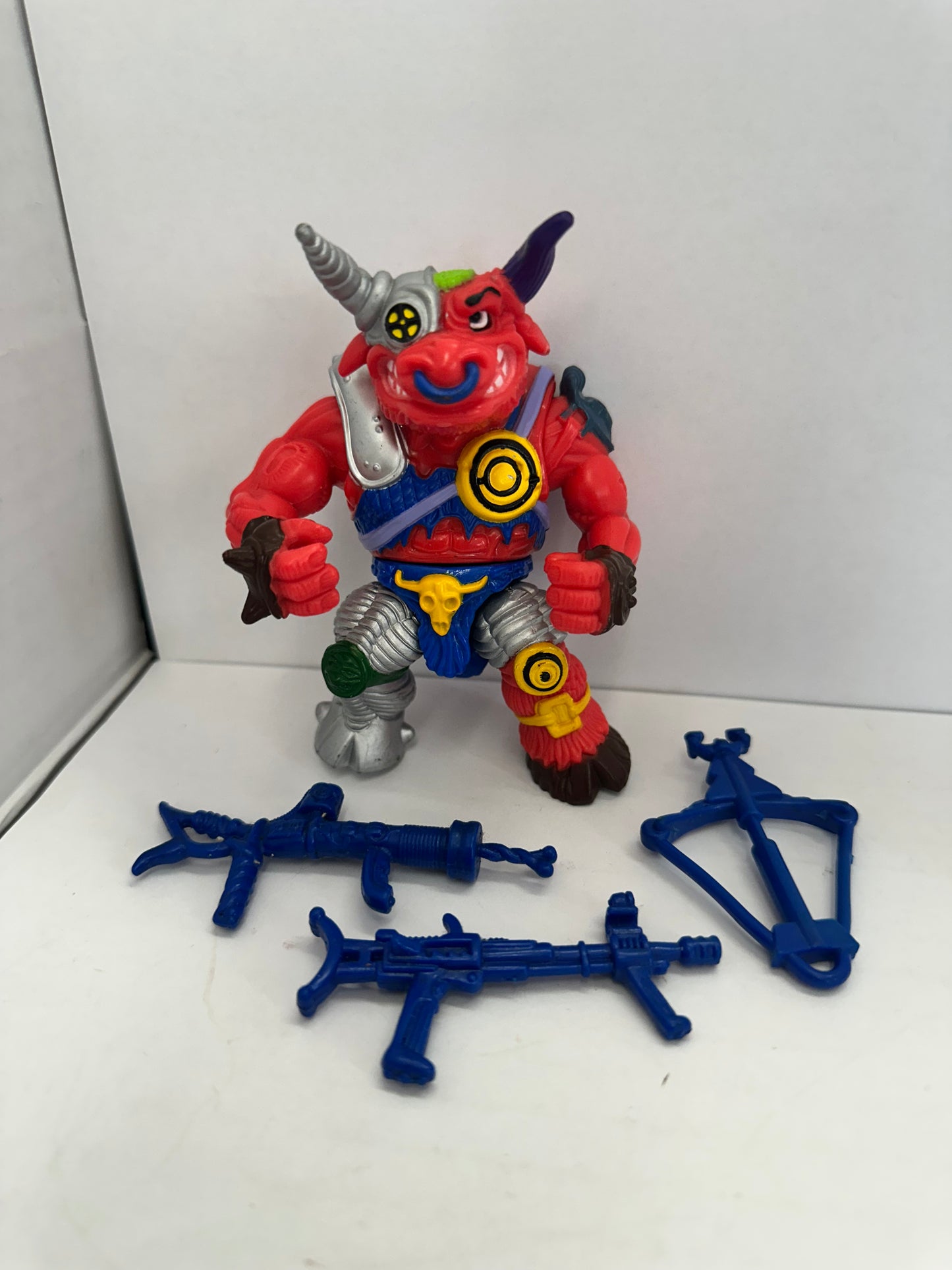 TMNT Teenage Mutant Ninja Turtle Groundchuck Red Bull 1991 Vintage Loose #1