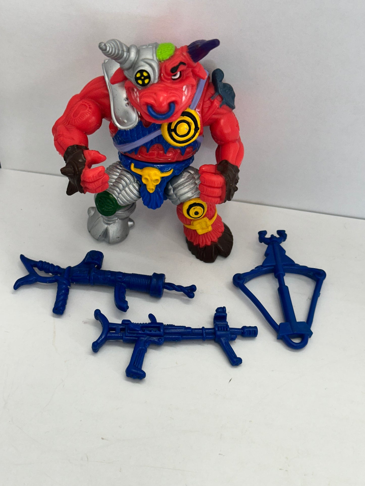 TMNT Teenage Mutant Ninja Turtle Groundchuck Red Bull 1991 Vintage Loose #1