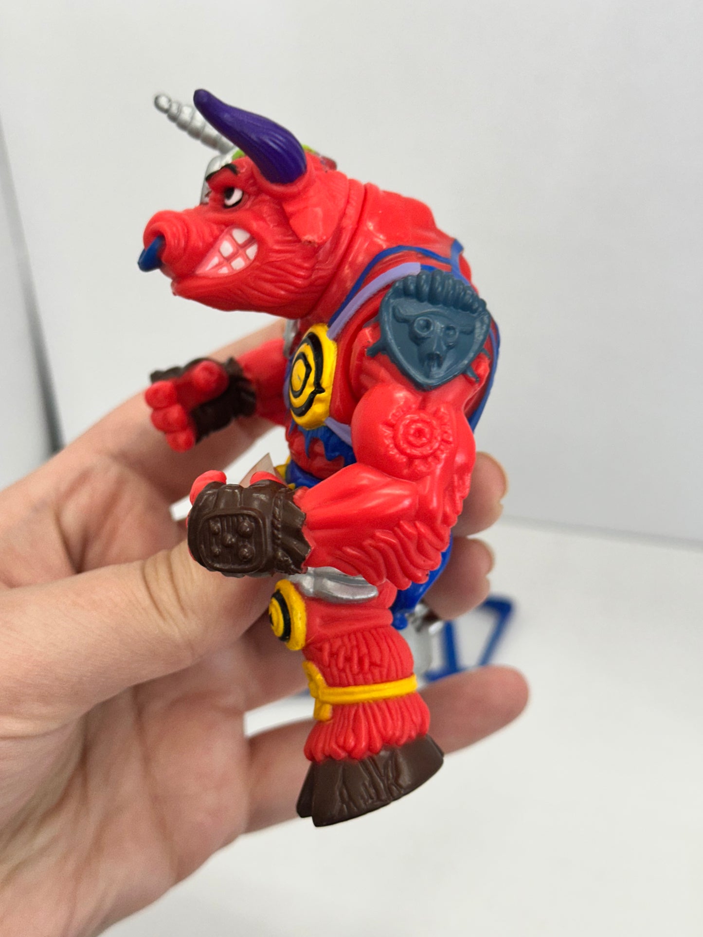 TMNT Teenage Mutant Ninja Turtle Groundchuck Red Bull 1991 Vintage Loose #1