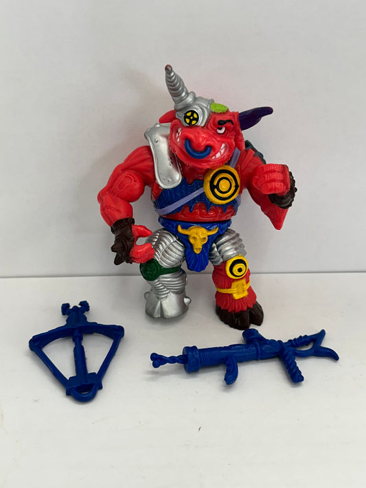 Vintage TMNT 1991 Groundchuck Teenage Mutant Ninja Turtles w/ 2 Blue Weapons #3