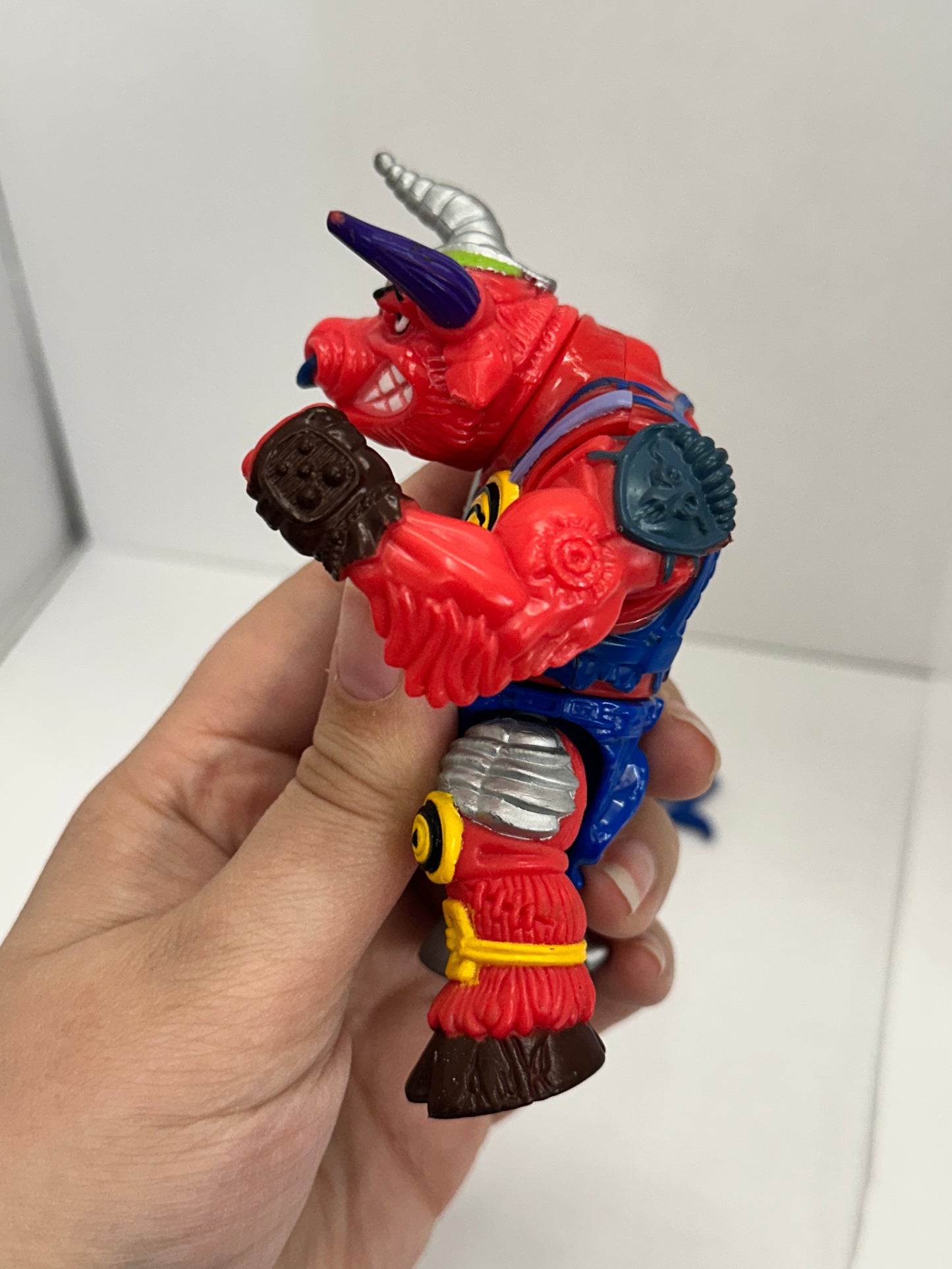 Vintage TMNT 1991 Groundchuck Teenage Mutant Ninja Turtles w/ 2 Blue Weapons #3