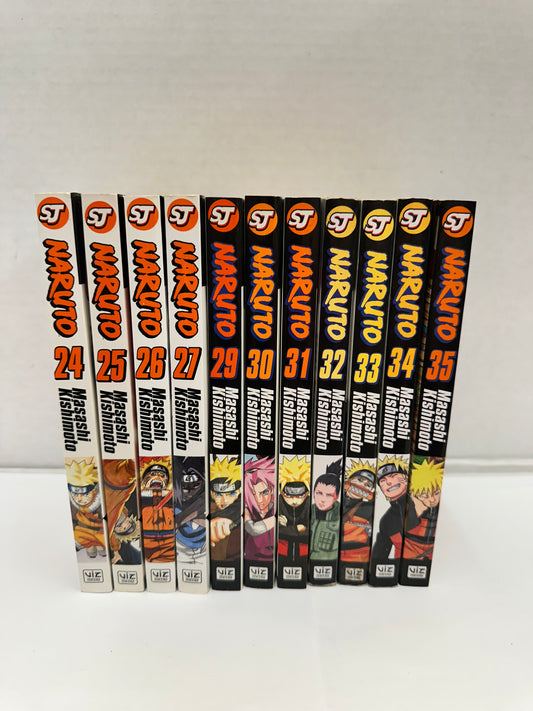 LOT OF 11 NARUTO MANGA VOL. 24-35 MASASHI KISHIMOTO VIZ Media Missing Vol. 28