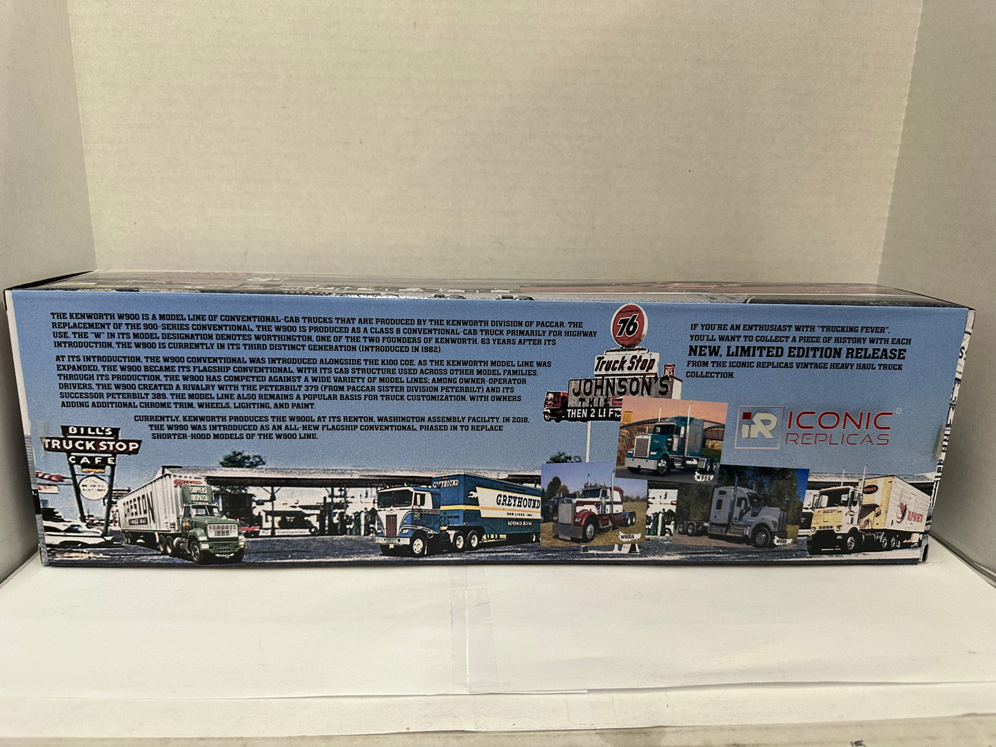 1976 KENWORTH W900A W/BOX TRAILER GREEN 1/43 DIECAST BY ICONIC REPLICAS 43-0591
