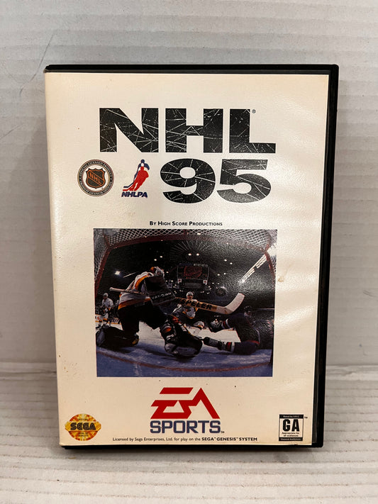 NHL 95 (Sega Genesis, 1994) w/ instructions& inserts poster included