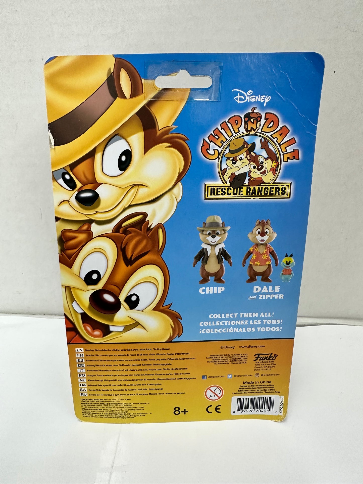Chip N Dale Rescue Rangers Dale & Zipper Figures Funko 2017