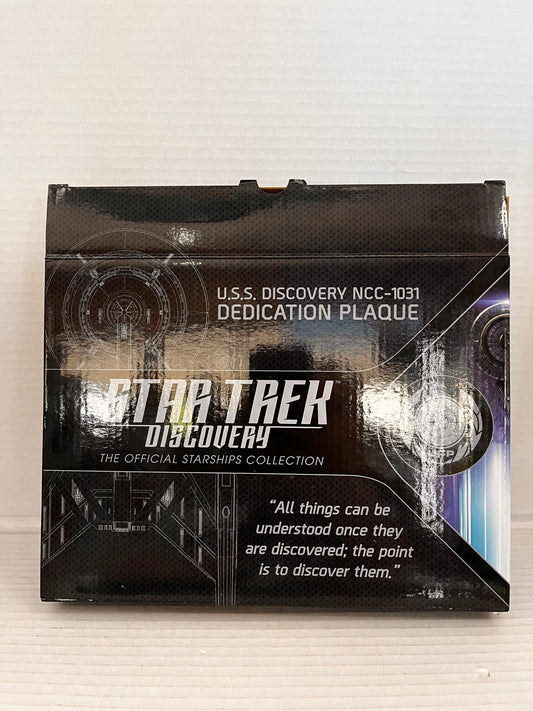 Star Trek USS Discovery NCC- 1031 Dedication Plaque Hero Collector
