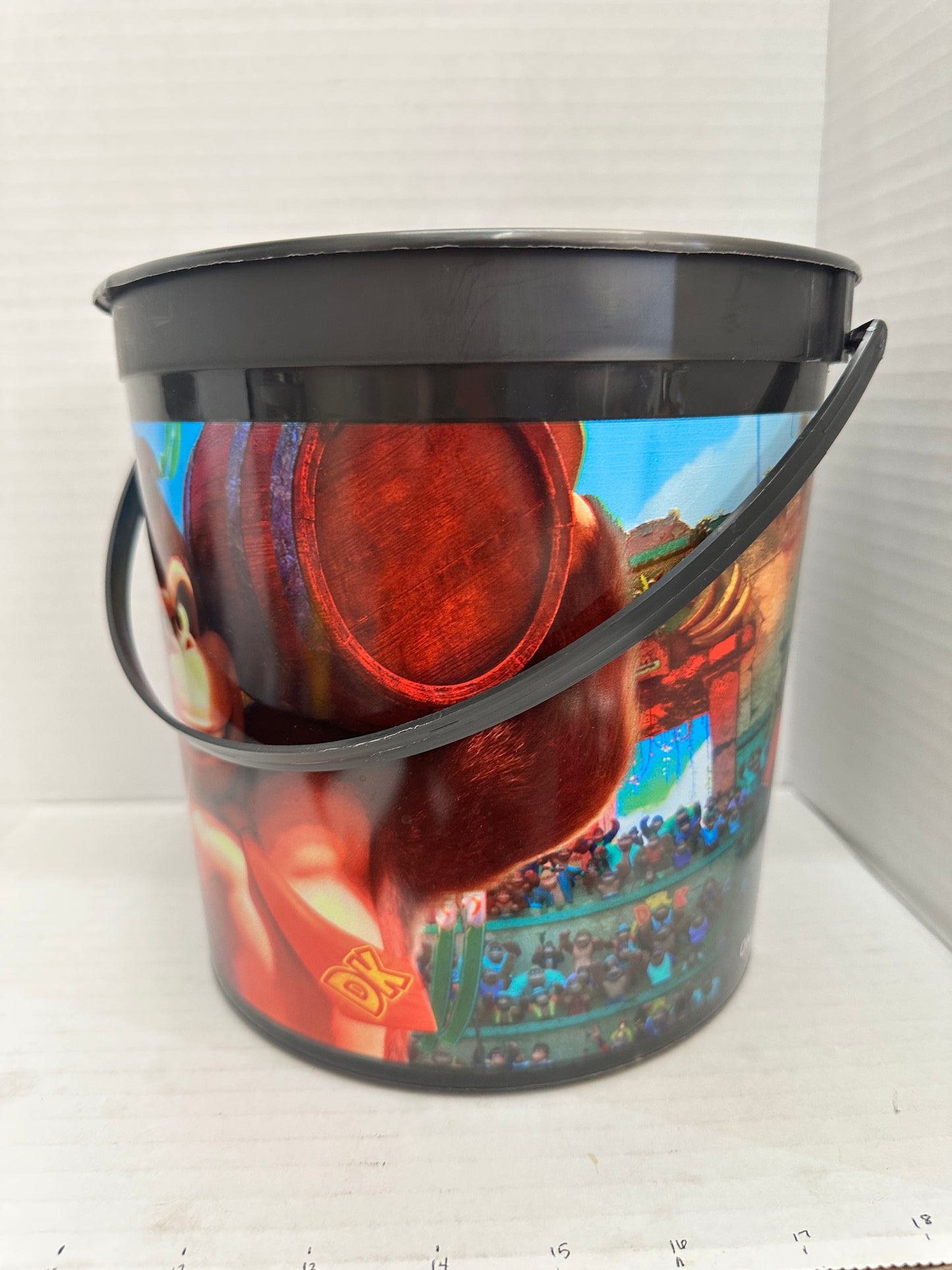 Super Mario Bros Movie Popcorn Tin Bucket Zinc Plastic Multicolor