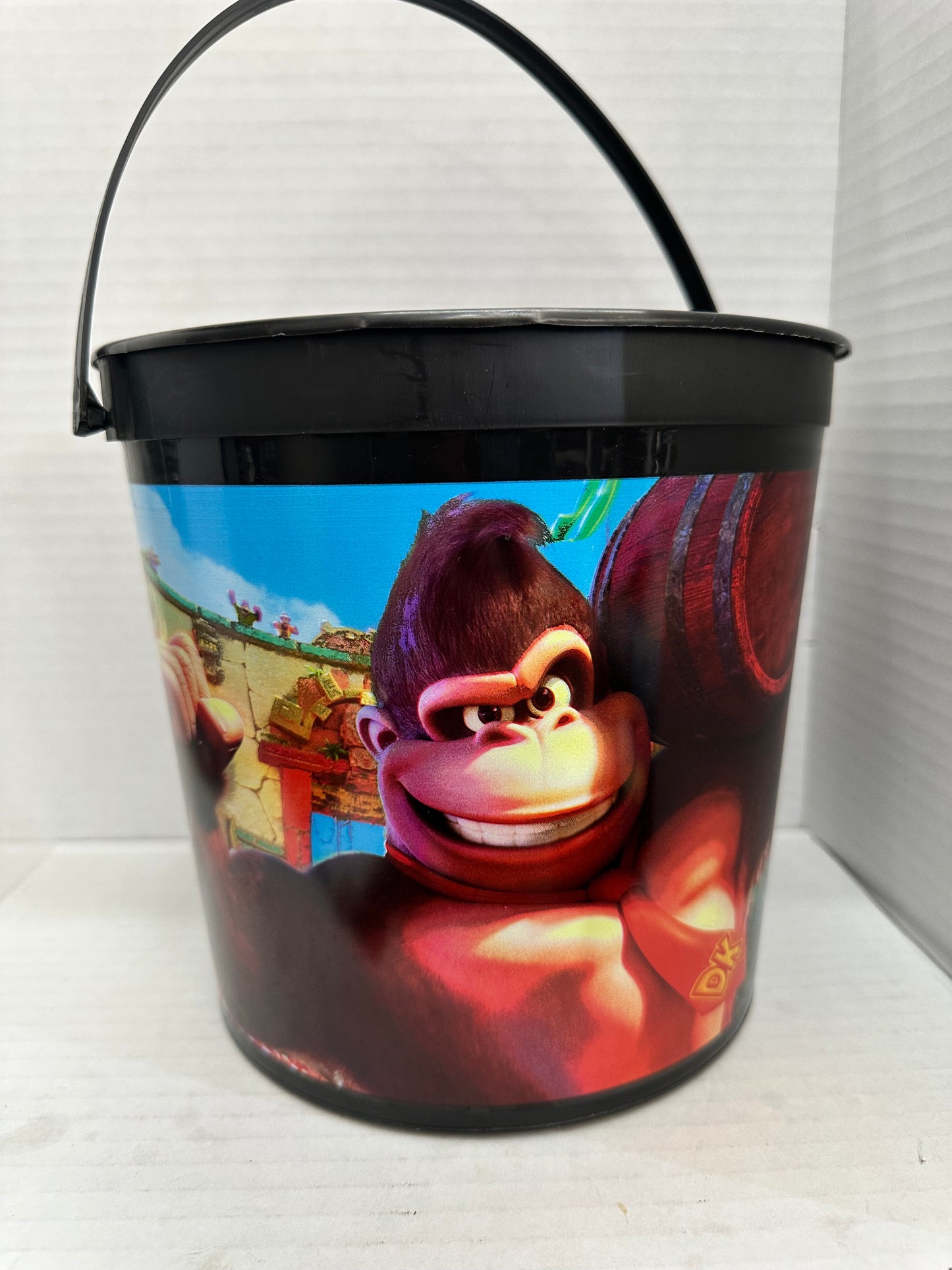 Super Mario Bros Movie Popcorn Tin Bucket Zinc Plastic Multicolor