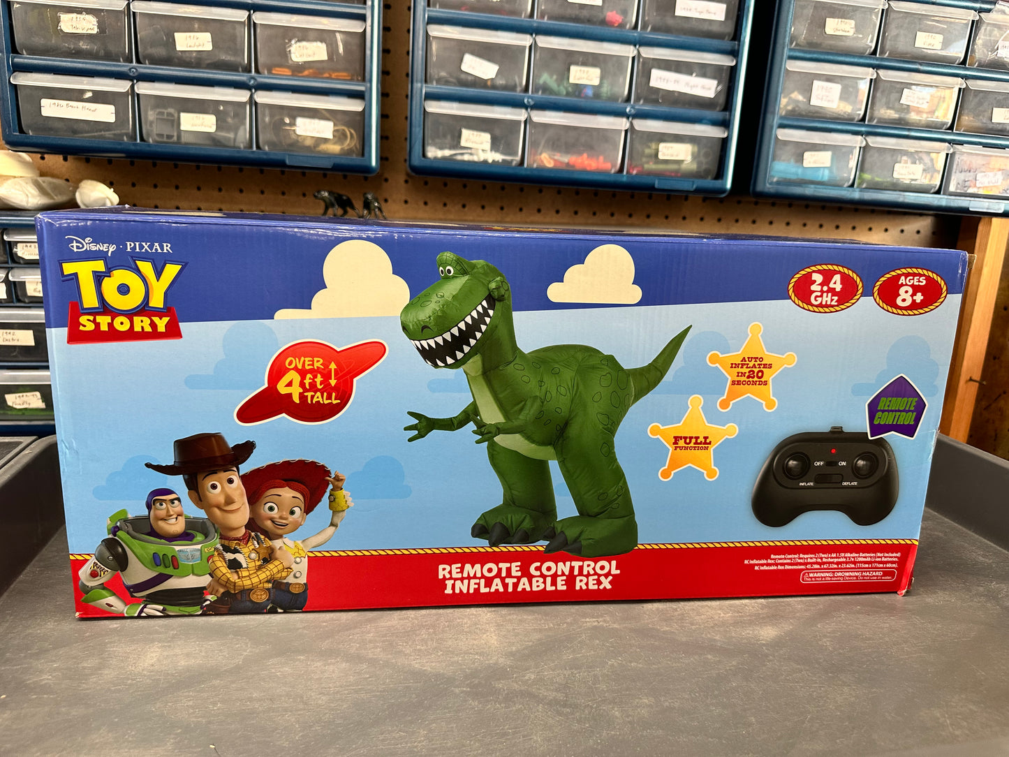 Viral Toy Story Remote control Inflatable Rex 4ft Tall RC Dinosaur Toy
