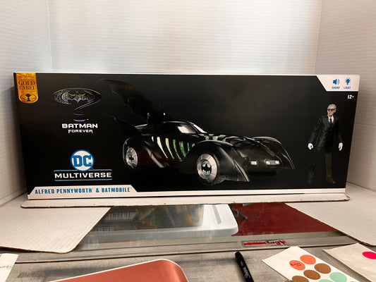 McFarlane DC Multiverse BATMAN FOREVER BATMOBILE Vehicle ONLY NO Alfred Figure