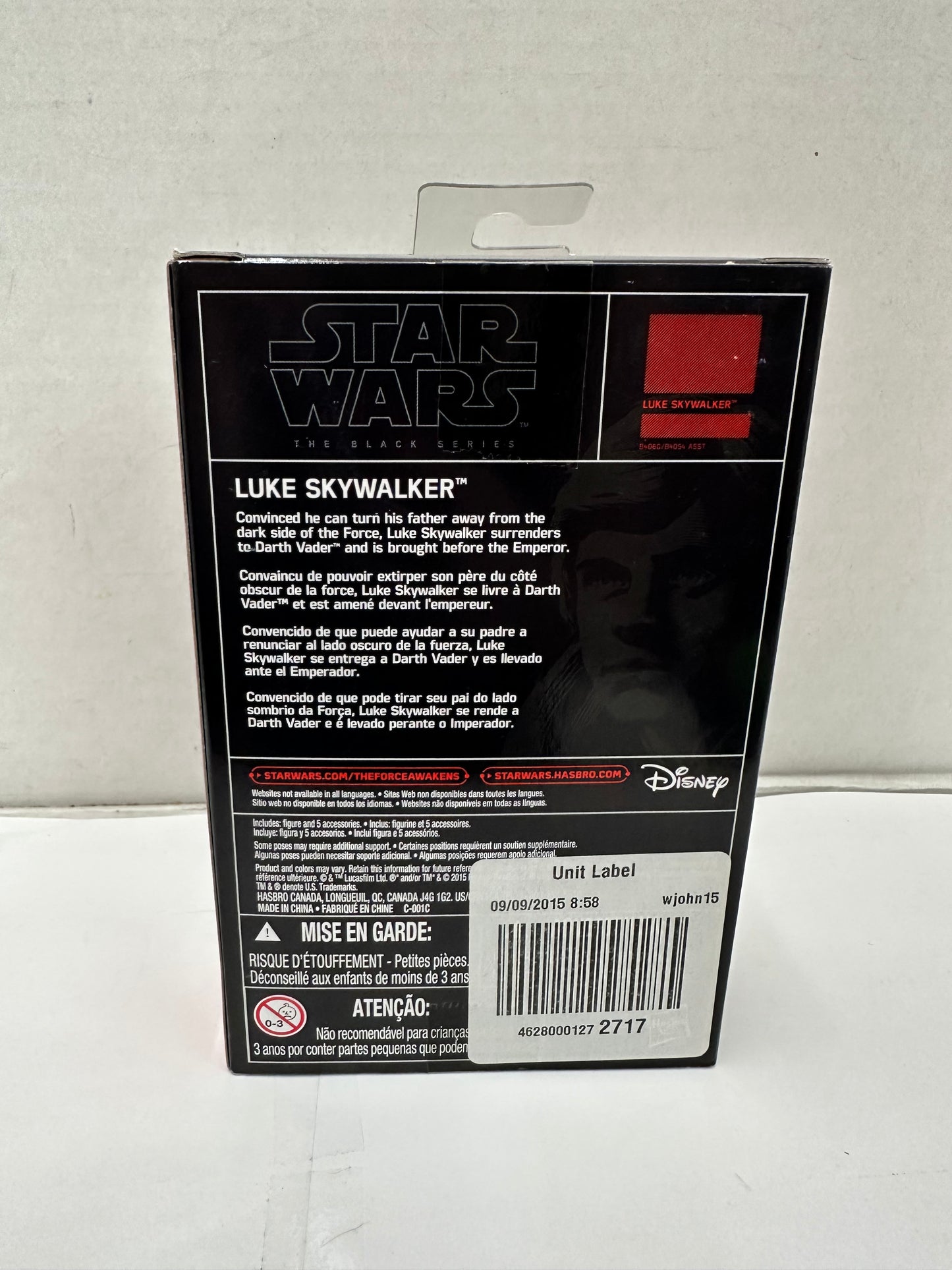 Star Wars The Black Series Hasbro 2015 Luke Skywalker Action Figure