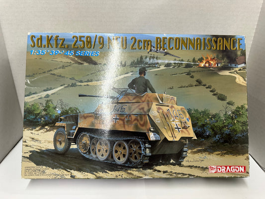 Dragon -WWII German Sd.Kfz.250/9 NEU 2cm Reconnaissance, 1/35 Model Kit Open Box