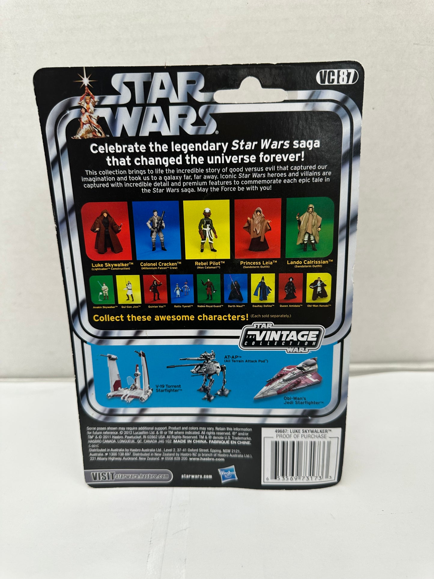2011 Hasbro Star Wars TVC ROTJ VC87 Luke Skywalker Figure Sealed