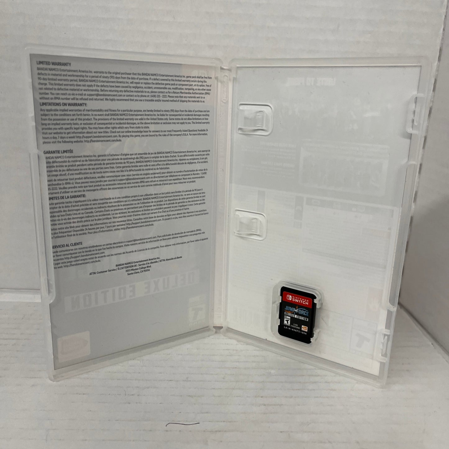 JUMP FORCE Deluxe Edition Nintendo Switch Anime Video Game W/Case Excellent Con.