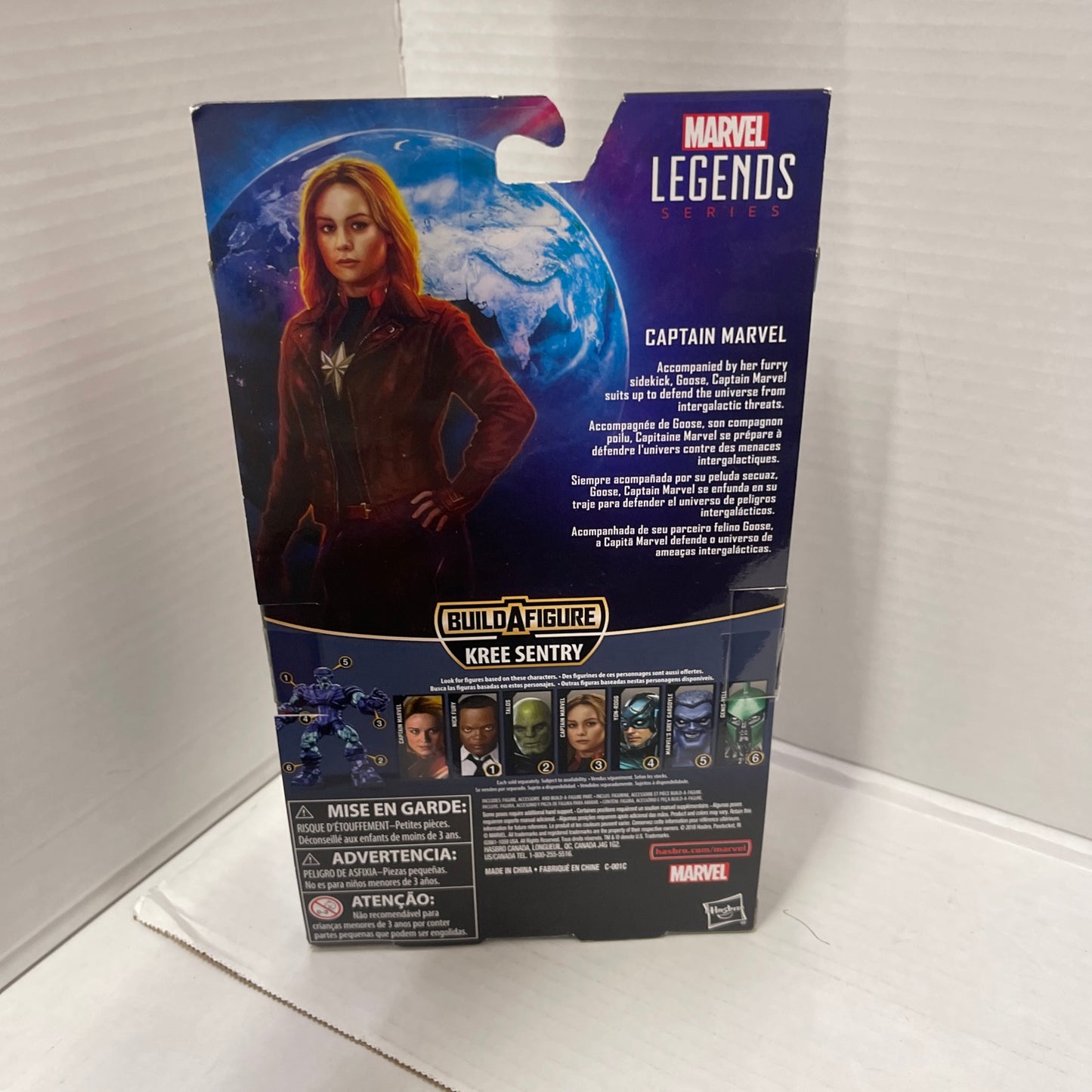 Marvel Legends Captain Marvel in Bomber Jacket Action Figure Kree Sentry BAF