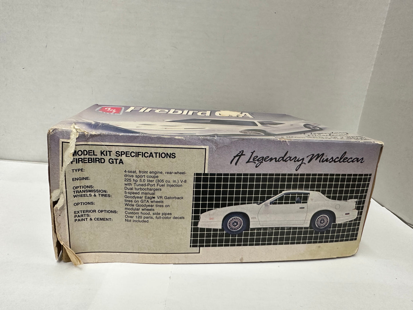 Vintage 1988 AMT FireBird GTA 1/25 Plastic Model Kit Open