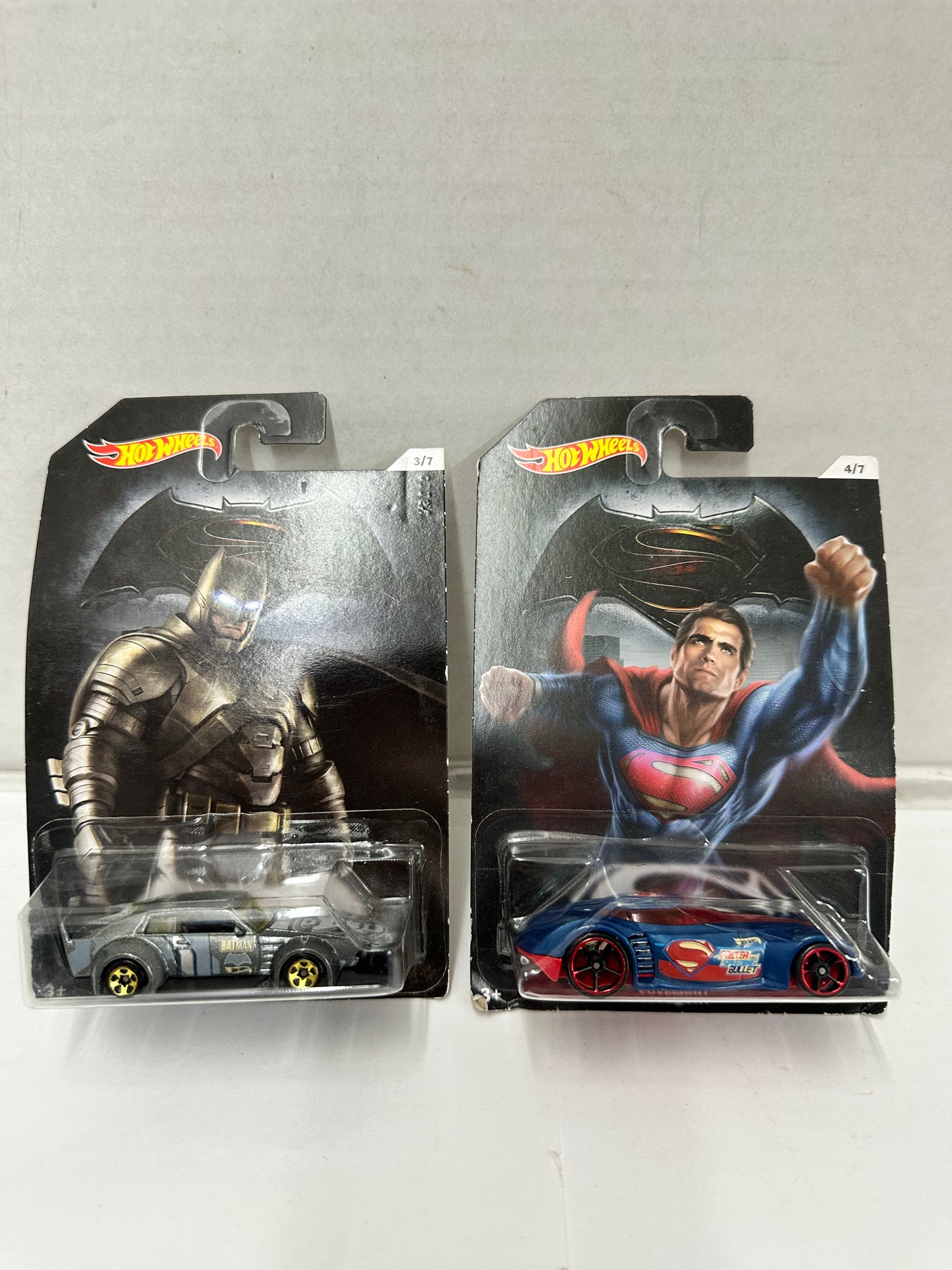 Dawn Of Justice Batman v Superman Hot Wheels 7 Cars  2015 COMPLETE Set