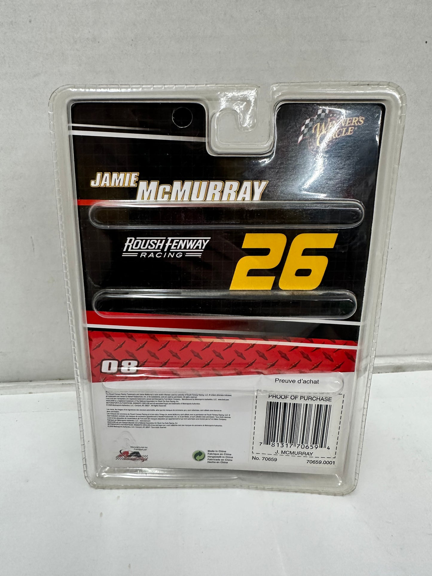 2008 Winners Circle Jamie McMurray #26 Irwin Tools 1/64 NASCAR Car + Hood