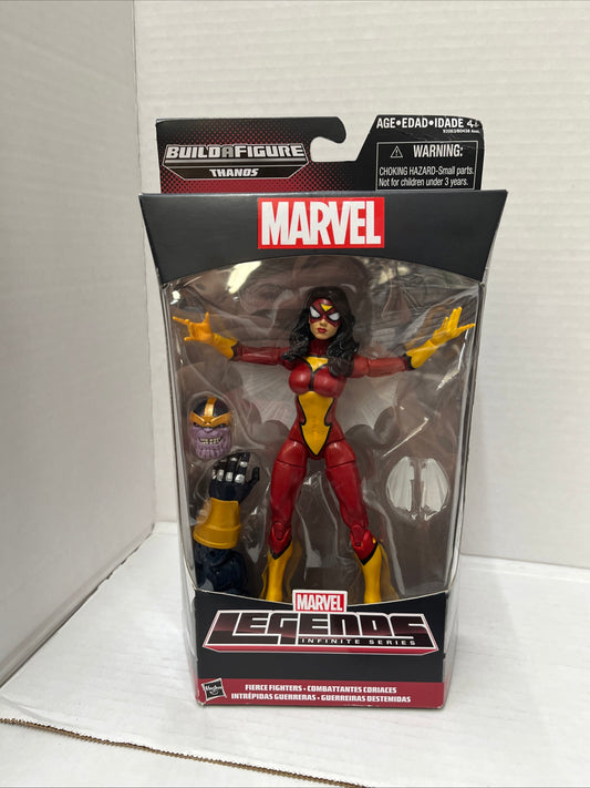 Marvel Legends Infinite Series Fierce Fighters SPIDER-WOMAN Red Suit THANOS BAF