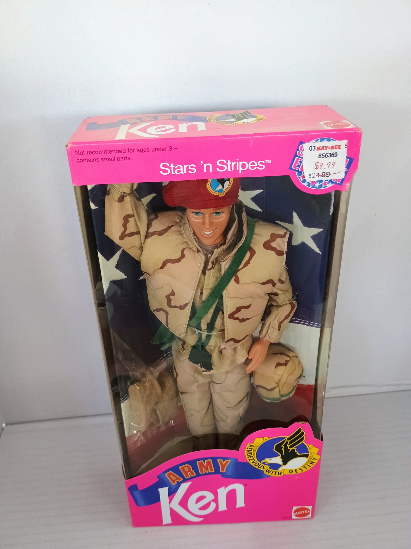 VTG Army Ken 1992 NRFB Stars 'n Stripes Series #1237