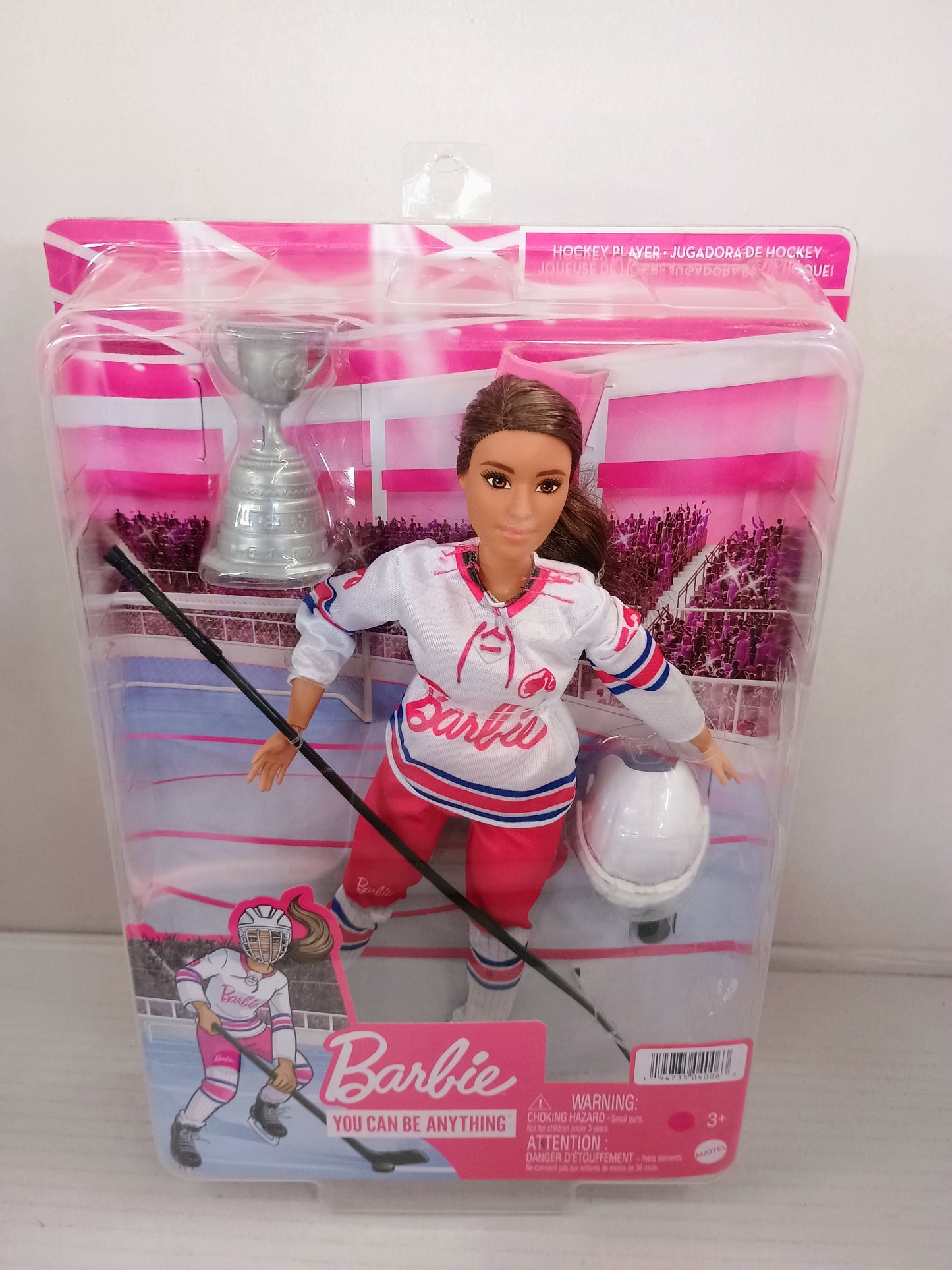 Mattel Barbie You Can Be Anything Ice Hockey Player Doll