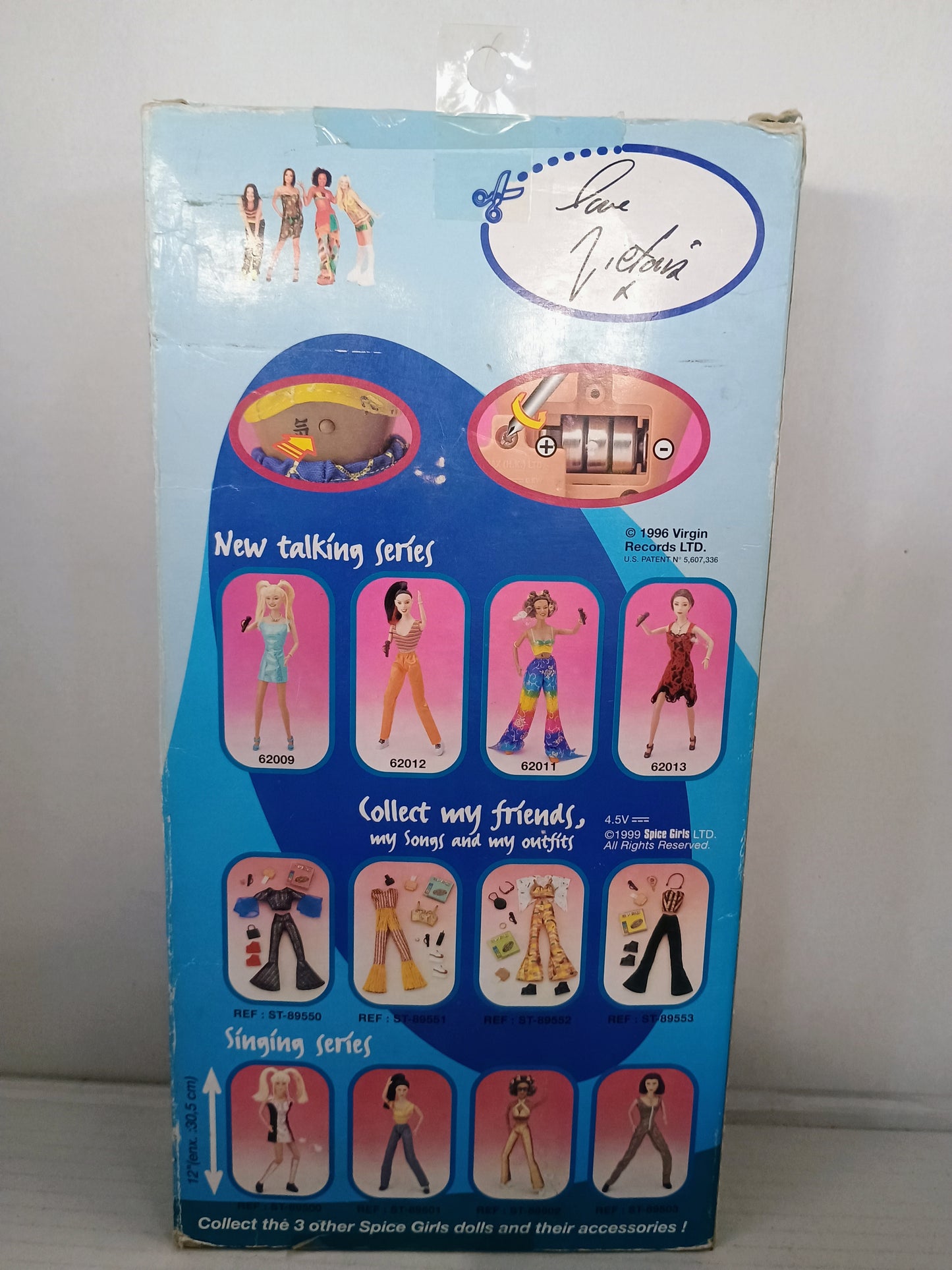 Retro 1999 Spice Girls Victoria Talking Fashion Doll Toymax Box Damage